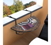 Mesa de balcón colgante de mosaico terracota y blanco