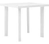 Mesa de jardín blanca 80x75x72 cm plástico vidaxl