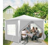 Pabellón carpa de fiesta - carpas de fiesta para eventos festivos, pabellón de jardín y refugio para su jardín 3x3m blanca