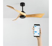 Windlight curve dc - función verano/invierno - ventilador de techo 40w silencioso ø132 cm sin luz con wifi