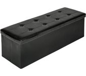 Tectake taburete con almacenamiento plegable