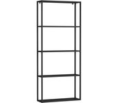 Elegante estante de pared de acero 140 x 60 x 18 cm negro 03_0007034