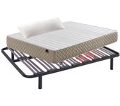 Pack ahorro golden descanso completo 135x180 cm (colchón + somier multiláminas + patas + almohada)