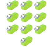 Vidaxl correas 10 unidades verde fluorescente 0,25 t 5 mx 25 mm