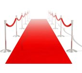 Alfombra roja 1 x 20 m extra gruesa 400 g/m2