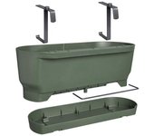 Elho - maceta - greenville easy balcony 52 - verde hoja - balcón - l 21,2 x w 52 x h 19,4 cm