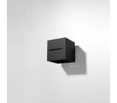 Sollux lobo - 1 lámpara de pared light up down negra, g9