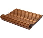 Tarima de ducha madera de teca zenkooi ol01357 enrollable 66x66cm