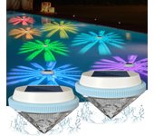 2 piezas de iluminación de piscina flotante, lámpara solar flotante que cambia de 7 color,luces flotantes para piscina para fiesta, estanque, piscina