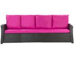 Cojines para sofá de exterior rosas cojines para sofá cojines para banco de jardín de 4-3 plazas 180x60x50cm cojines para muebles de poliratán-mix
