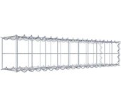 Gabión para montar con dimensiones 100 cm x 20 cm x 20 cm (l x a x p), malla 10 x 10 cm, espiral,. atenc.: falta una reja - diámetro del cable 4 mm
