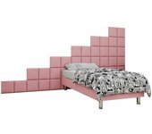 Cama continental logan 105, continental, individuales, rosa, 120x200, tapiz, somieres, 360x200x180cm