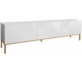 Mueble tv levelbu 103, blanco brillante, blanco, número de puertas: 3.00, 190x52x37cm