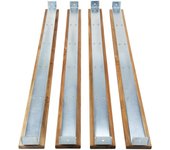 Soporte largo para bancos de jardín cumaru 115 cm - made in germany
