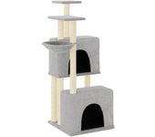 Torre de muebles para gatos, juguete para trepar, rascador, plataforma para trepar con postes rascadores 02_0022555