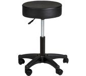 Taburete con ruedas regulable en altura negro 1208021