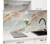 24 vinilos mármol gran canaria gris - adhesivo de pared - revestimiento sticker mural decorativo - 24stickers20x20cm