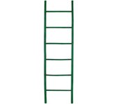 Escalera decorativa de bambú verde