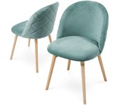 Juego de 2 sillas de comedor de terciopelo patas de madera de haya silla escandinava de estilo moderno pa 01_0000153