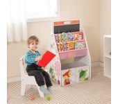 Juego de mesa y silla para niños 2 contenedores extraíbles pizarras magnéticas blanco