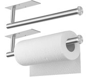 2 portarrollos de papel autoadhesivos de 33,5 cm para colgar en la pared, para cocina y baño.