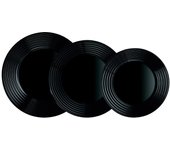 Vajilla opal luminarc harena 12 piezas - 4 personas - negro