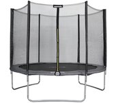 Cama elástica con protección red de 305cm, mars, gris, 303x303x78 cm