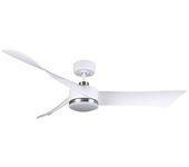 Ventilador de techo tempel motor dc led 26w 3-4-6k - blanco/níquel