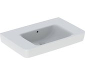 Geberit renova plan, lavabo con repisa, 75x48 cm, sin agujero para grifo, con rebosadero, 501696, 501.696.00.8, color: blanco