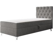 Cama continental memphis 142, continental, individuales, gris, 80x200, tapiz, somieres, 80x207x114cm