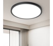 Zmh lámpara de techo led minimalista negra de 18 cm para baño y cocina