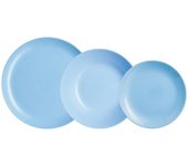 Vajilla opal diwali azul 18 piezas - 6 personas