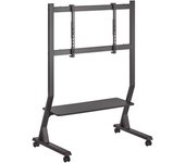 Holmios soporte tv de pie con ruedas 37-90 pulgadas | bandeja | compatibilidad universal | negro | máx. 50 kg | vesa máx 800x200
