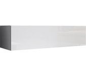 Mueble tv | mueble de televisión | colgante | mueble de salón | 1 puerta 2 compartimentos | 120x30x40cm | modelo aitana m1 | blanco acabado en brillo