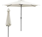 Sombrilla de playa - sombrilla de jardín, sombrilla de terraza, sombrilla de balcón - 350 cm beige, sombrilla de playa