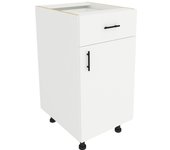 Mueble bajo haaus karo, 1 cajón, 1 puerta, blanco, 40 x 50 x 80 cm