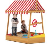 Arenero para niños aiyaplay madera de abeto madera natural 133x101x141 cm