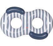 Flamingueo flotador gigante doble donut piscina pvc azul