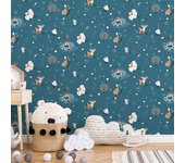 Papel pintado infantil los amigos del bosque