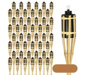 Juego de 48 antorchas de bambú para jardín, altura: 90 cm, antorchas de aceite con mecha.