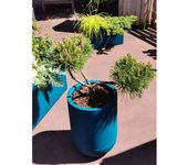 Granit tulipe jardinera redonda plástico ø 50 cm azul
