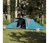 Tienda de campaña familiar iglú 6 personas impermeable azul v6705 unico / azul
