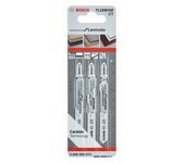 Hoja de sierra de calar t 128 bhm bosch 92 mm laminado especial - tarjeta de 3 - 2608900542