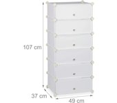 Armario estante mueble zapatero almacenamiento de plástico zapatos modulares 12 pares blanco 13_0001661_2