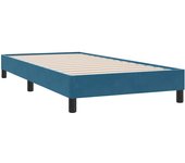 Estructura de cama sin colchón terciopelo azul oscuro 100x210cm v2353 100 x 210 cm / azul