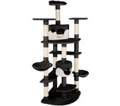 Rascador para gatos 204 cm negro/blanco 3708116