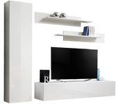 Mueble para tv fly g1 de diseño, color blanco brillante. mueble colgante moderno y de moda para su sala de estar.