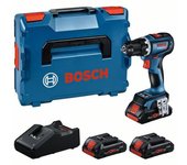 Bosch professional taladro atornillador a batería gsr 18v-90 3 baterías procore18v 4,0 ah, en l-boxx