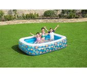 Piscina hinchable infantil azul 229x152x56 cm