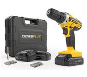 Powx00501 - taladro atornillador 20v - incl. 3 baterías 20v 1.3ah y cargador - 13 acc.